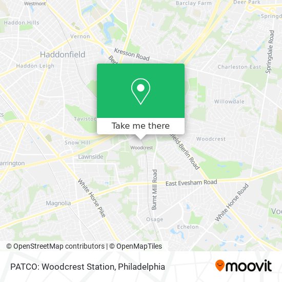 PATCO: Woodcrest Station map