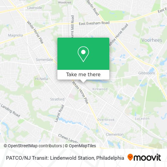 PATCO / NJ Transit: Lindenwold Station map