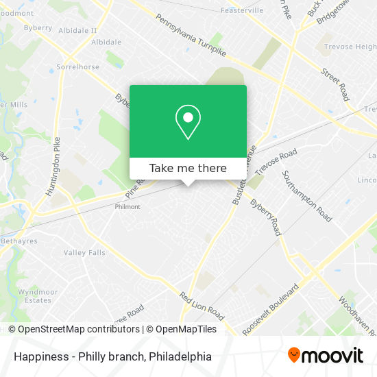 Happiness - Philly branch map