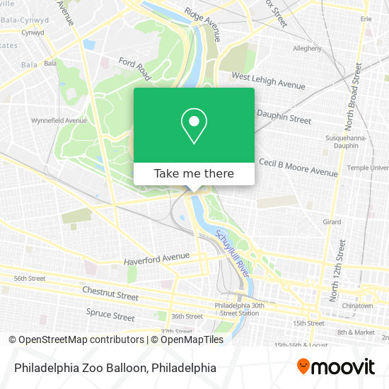 Philadelphia Zoo Balloon map