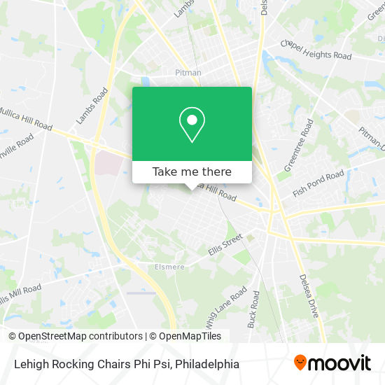Mapa de Lehigh Rocking Chairs Phi Psi