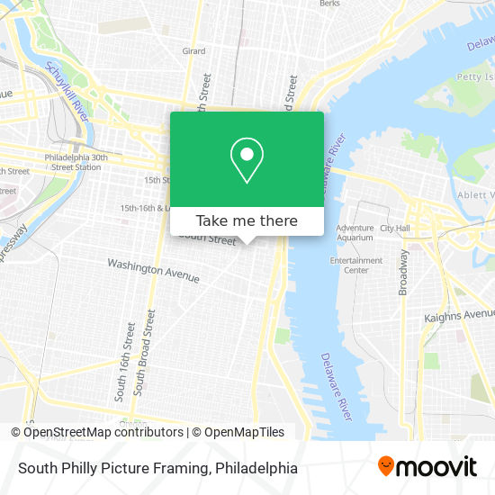 Mapa de South Philly Picture Framing