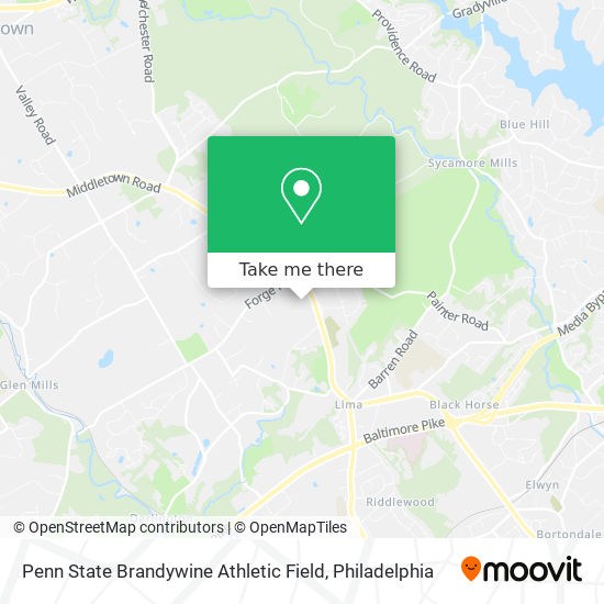 Penn State Brandywine Athletic Field map