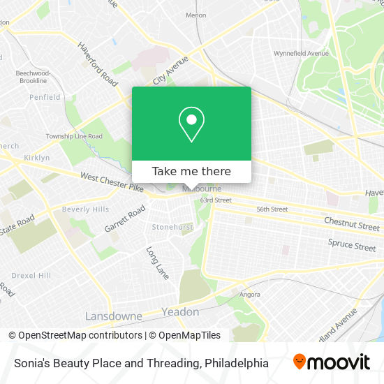 Sonia's Beauty Place and Threading map