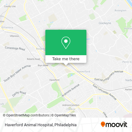 Mapa de Haverford Animal Hospital