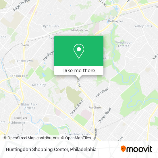 Mapa de Huntingdon Shopping Center