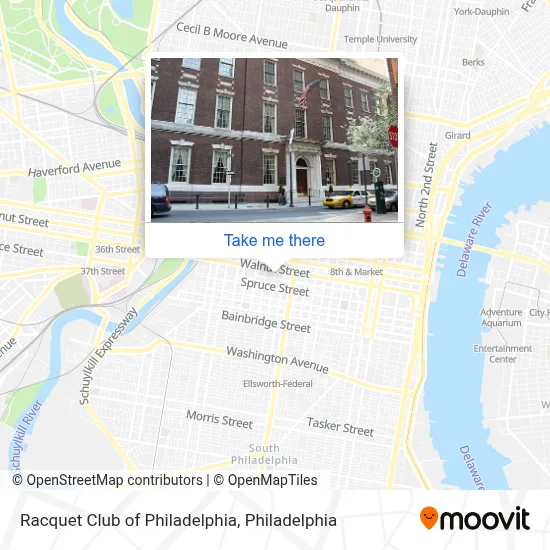 Racquet Club of Philadelphia map