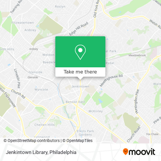 Jenkintown Library map