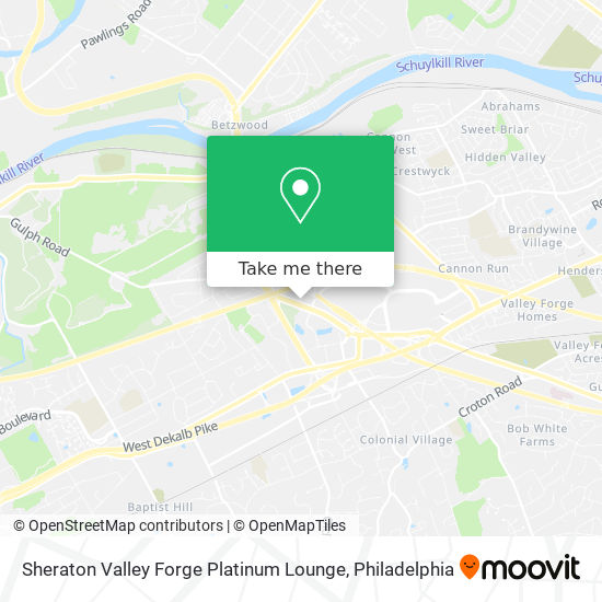 Sheraton Valley Forge Platinum Lounge map