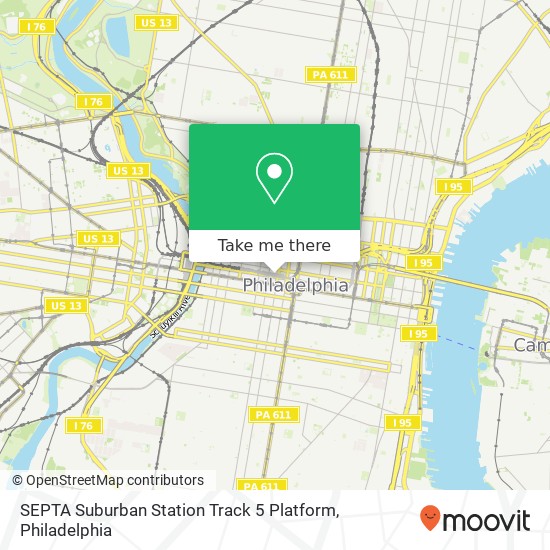 SEPTA Suburban Station Track 5 Platform map