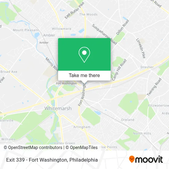 Exit 339 - Fort Washington map