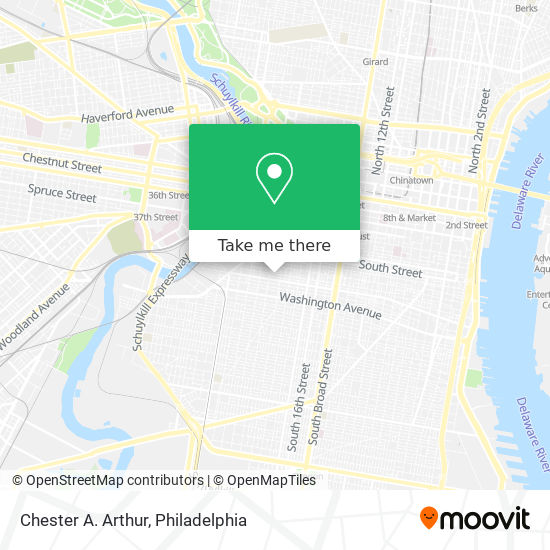 Chester A. Arthur map