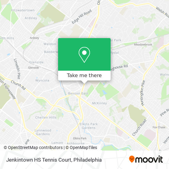 Mapa de Jenkintown HS Tennis Court