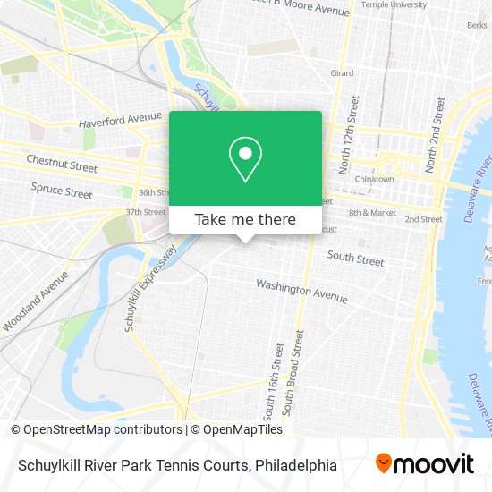 Schuylkill River Park Tennis Courts map