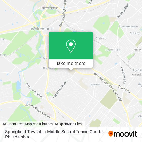Springfield Township Middle School Tennis Courts map