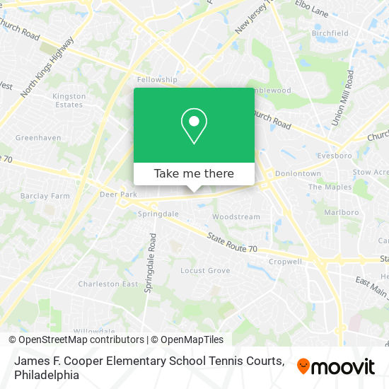 James F. Cooper Elementary School Tennis Courts map