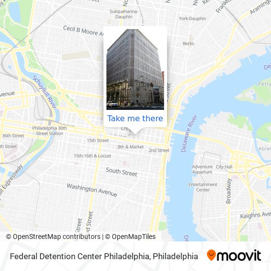 Federal Detention Center Philadelphia map