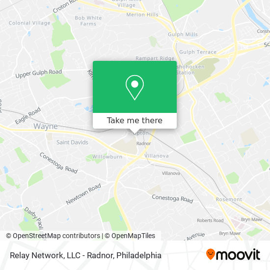 Mapa de Relay Network, LLC - Radnor