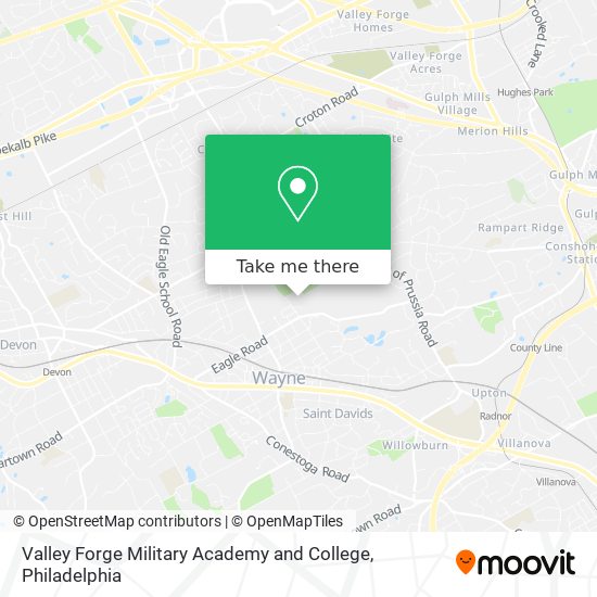 Valley Forge Military Academy and College map