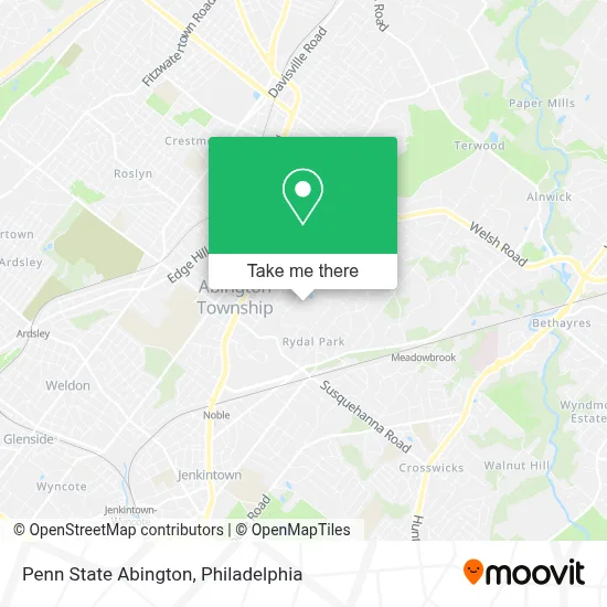 Penn State Abington map