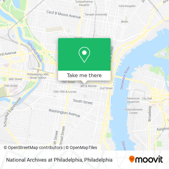 National Archives at Philadelphia map