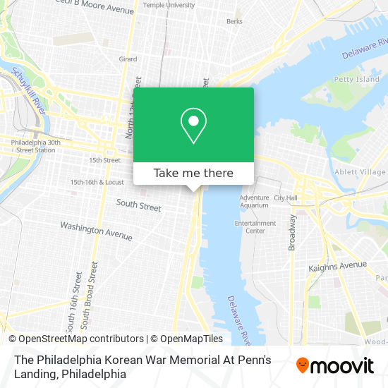 The Philadelphia Korean War Memorial At Penn's Landing map