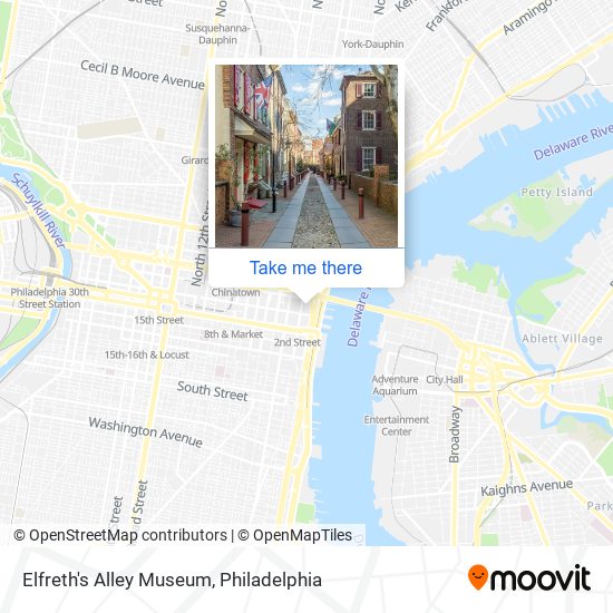 Mapa de Elfreth's Alley Museum