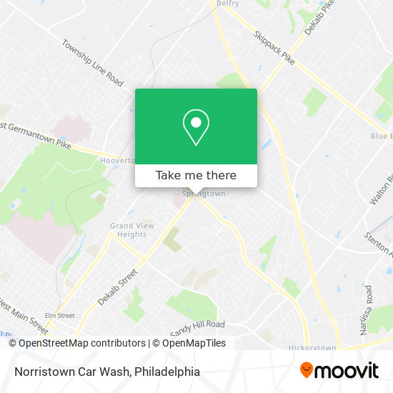 Mapa de Norristown Car Wash