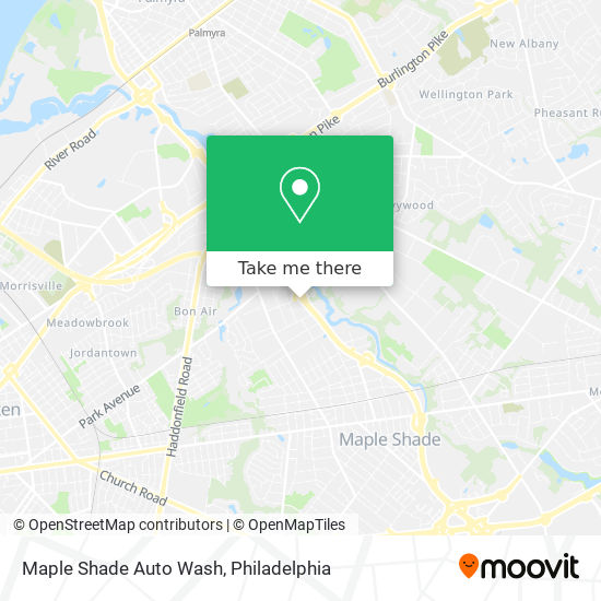 Mapa de Maple Shade Auto Wash