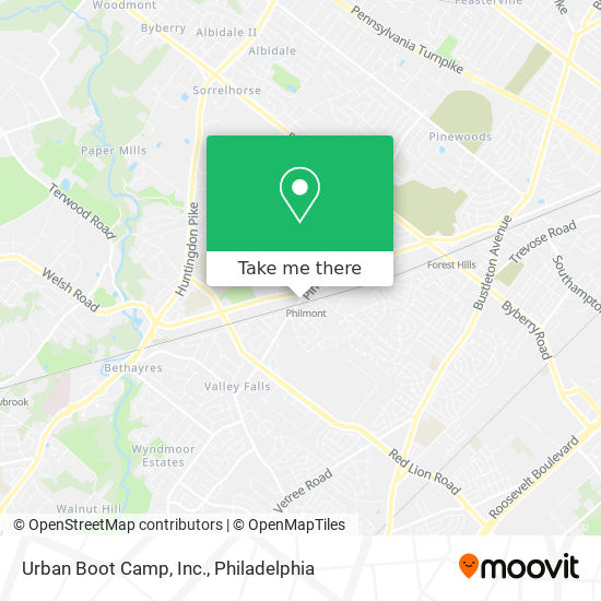 Mapa de Urban Boot Camp, Inc.