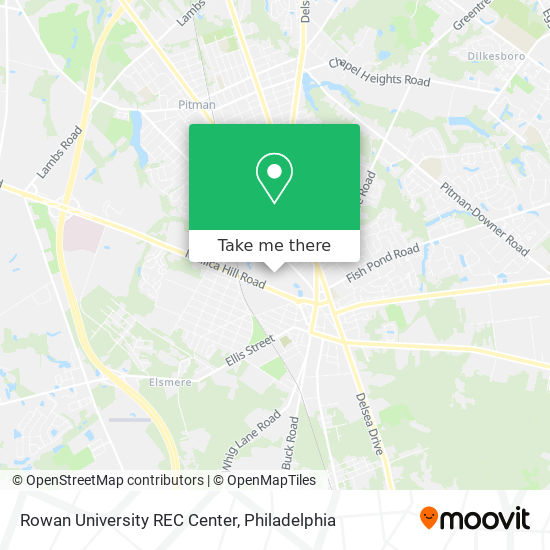 Rowan University REC Center map