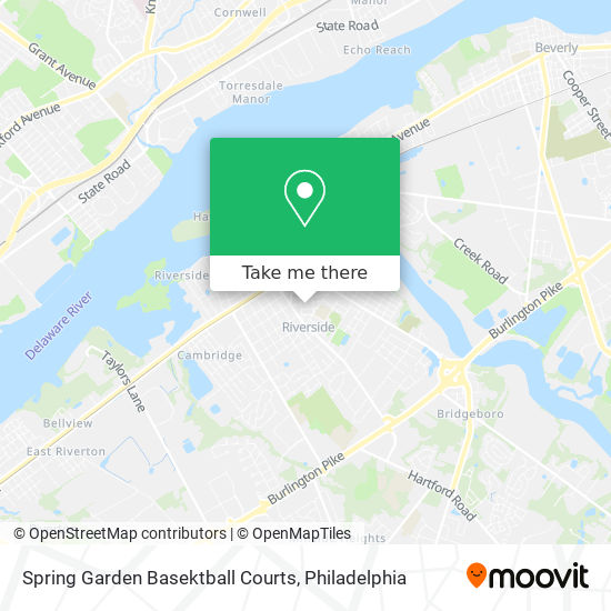Spring Garden Basektball Courts map