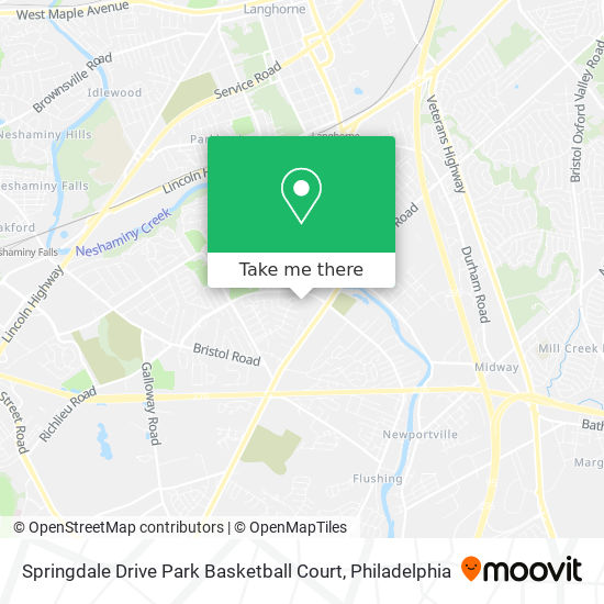 Springdale Drive Park Basketball Court map