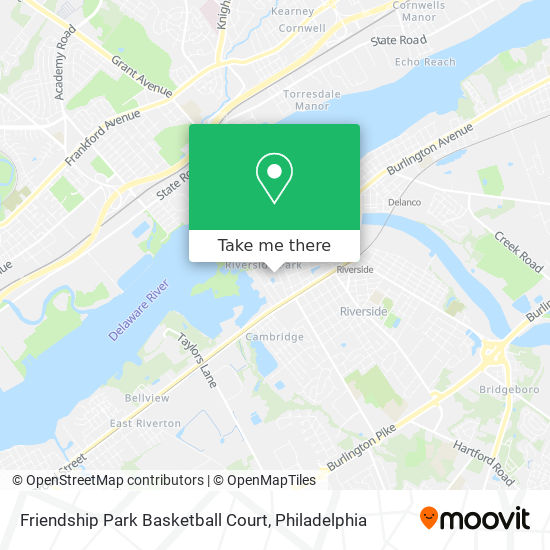 Friendship Park Basketball Court map