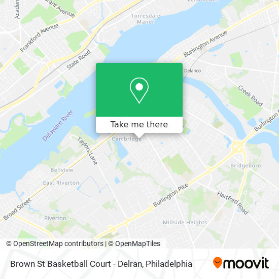 Mapa de Brown St Basketball Court - Delran