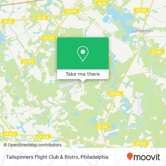 Tailspinners Flight Club & Bistro map