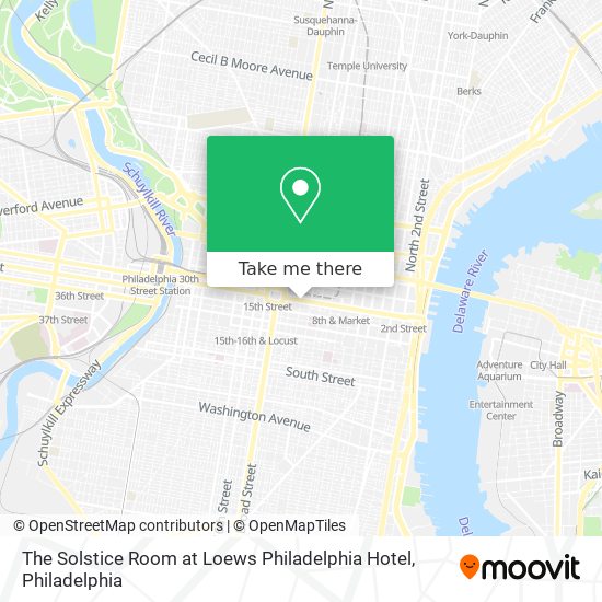 Mapa de The Solstice Room at Loews Philadelphia Hotel