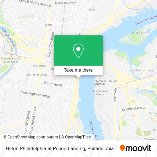 Hilton Philadelphia at Penn's Landing map