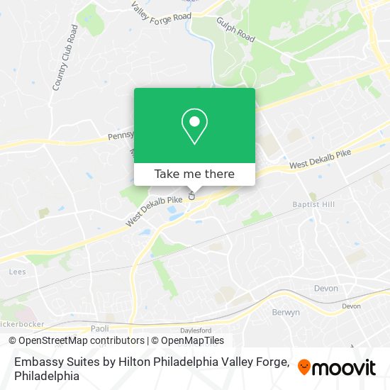 Embassy Suites by Hilton Philadelphia Valley Forge map