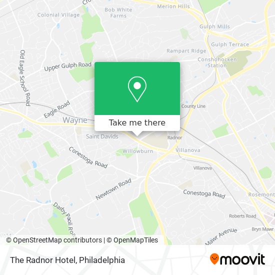 The Radnor Hotel map