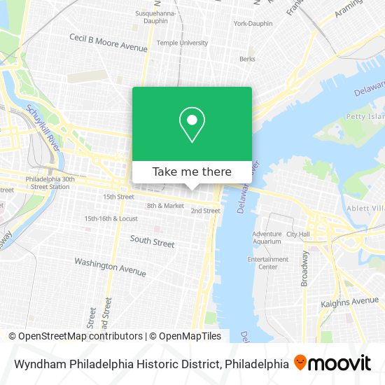 Wyndham Philadelphia Historic District map