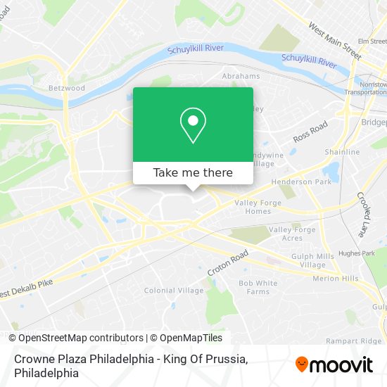 Crowne Plaza Philadelphia - King Of Prussia map