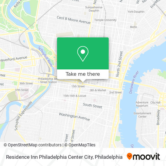 Mapa de Residence Inn Philadelphia Center City