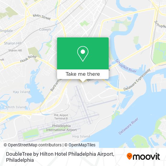 Mapa de DoubleTree by Hilton Hotel Philadelphia Airport
