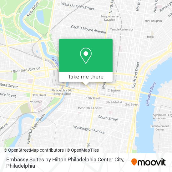 Embassy Suites by Hilton Philadelphia Center City map