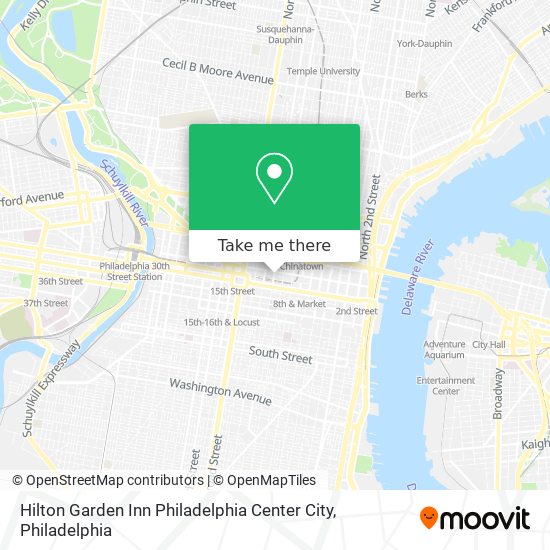 Hilton Garden Inn Philadelphia Center City map