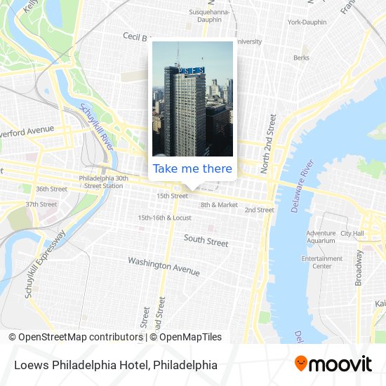 Mapa de Loews Philadelphia Hotel