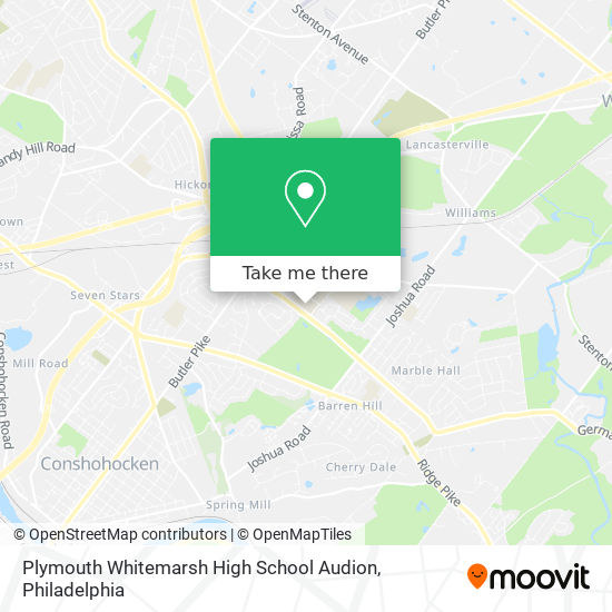 Mapa de Plymouth Whitemarsh High School Audion