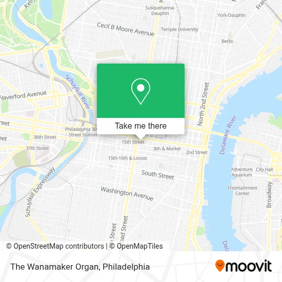 The Wanamaker Organ map