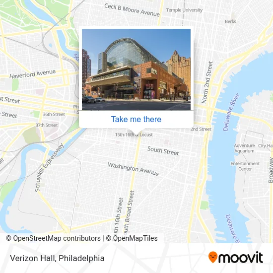 Verizon Hall map